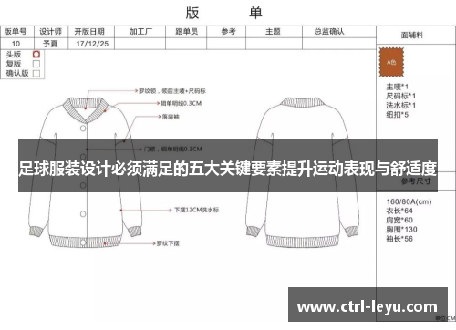 足球服装设计必须满足的五大关键要素提升运动表现与舒适度